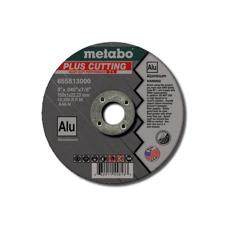 METABO Cutting Wheel 5" x .040" x 7/8" - A46N Slicer Plus ALU 655822000